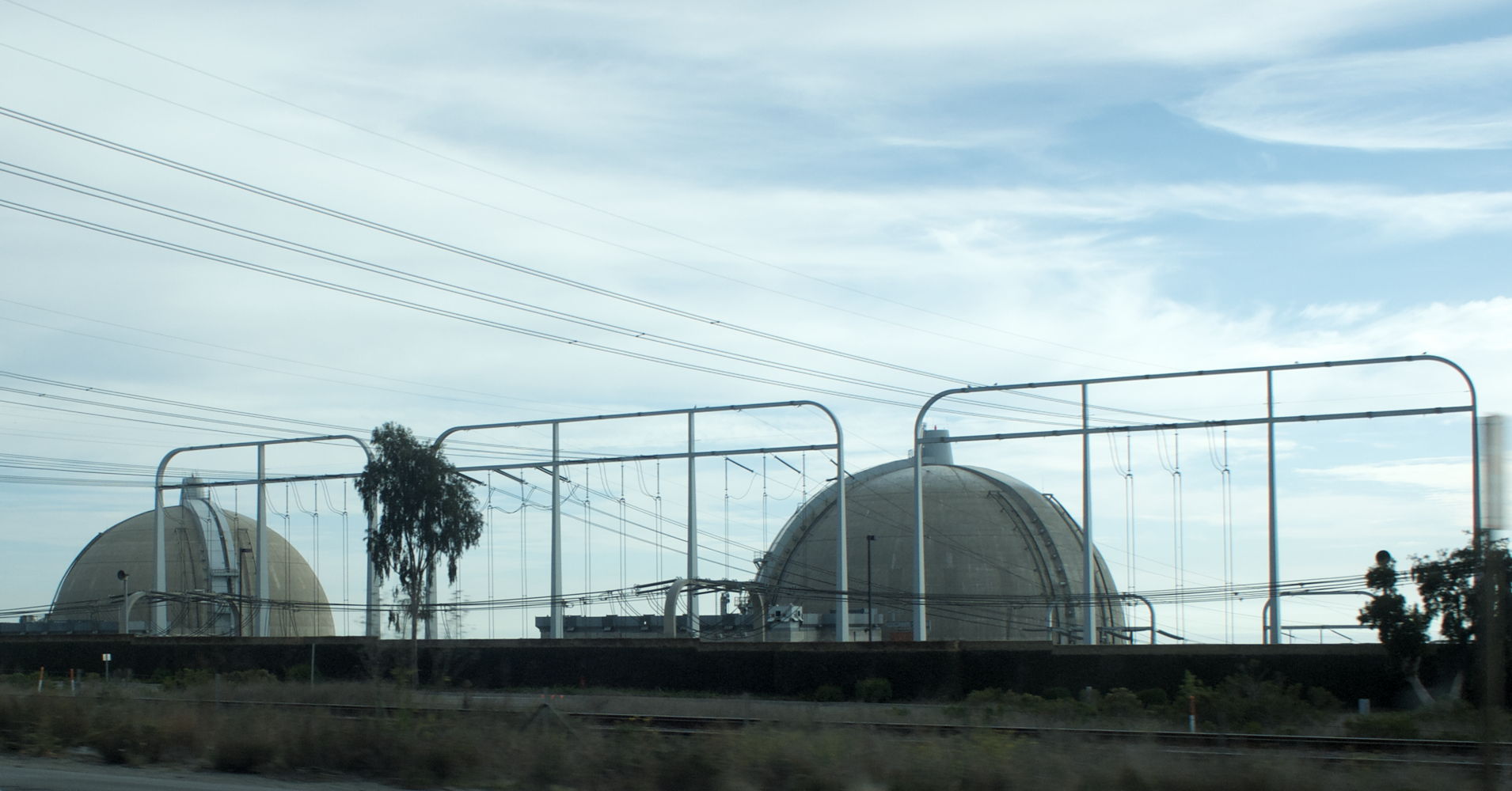 San Onofre Nuclear Nipples: The San Onofre nuclear plant from I-5, March 5, 2012.; California; nuclear power; nuclear