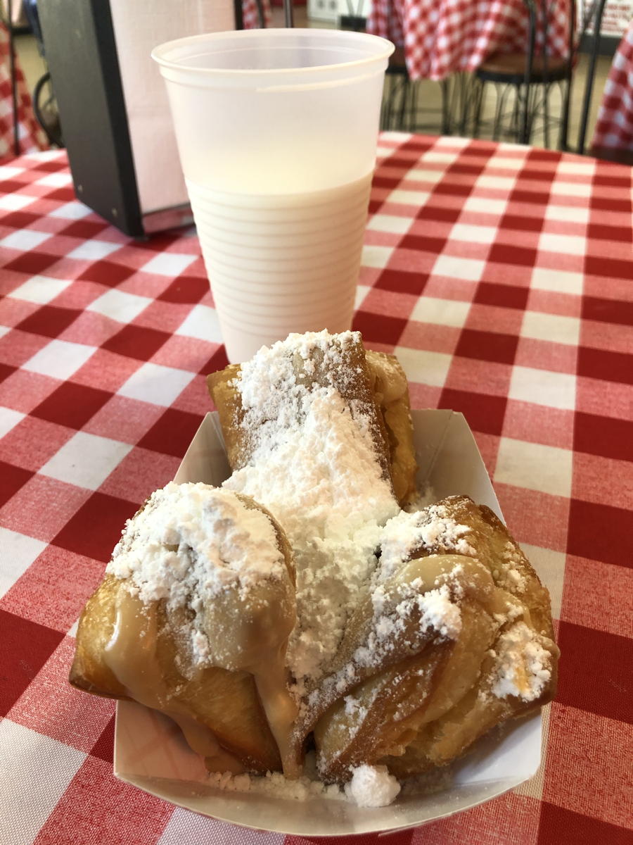 Loretta’s Authentic Pralines beignet: The praline beignet at Loretta’s Authentic Pralines in New Orleans; the best beignet I had while I was there.; New Orleans; beignets; praline