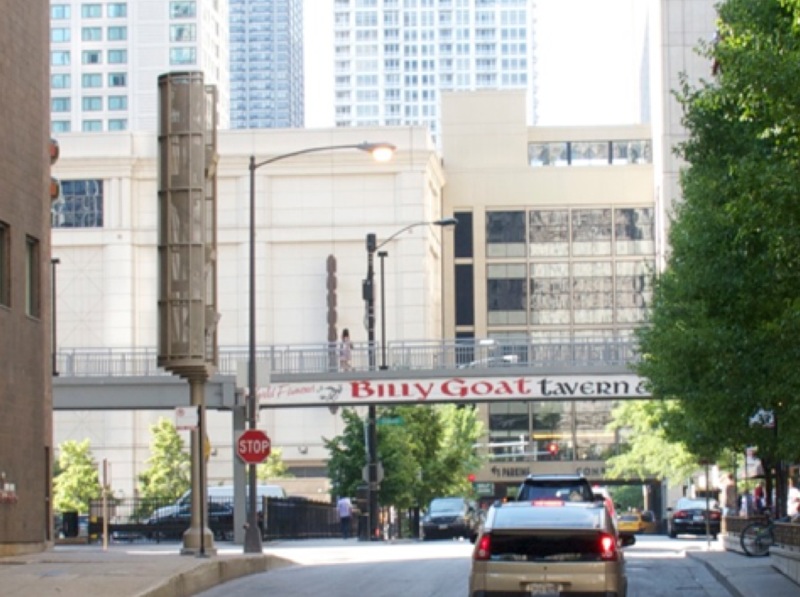 Billy Goat Tavern sign: Michigan Avenue sign for Billy Goat Tavern’s original location.; restaurants; Chicago