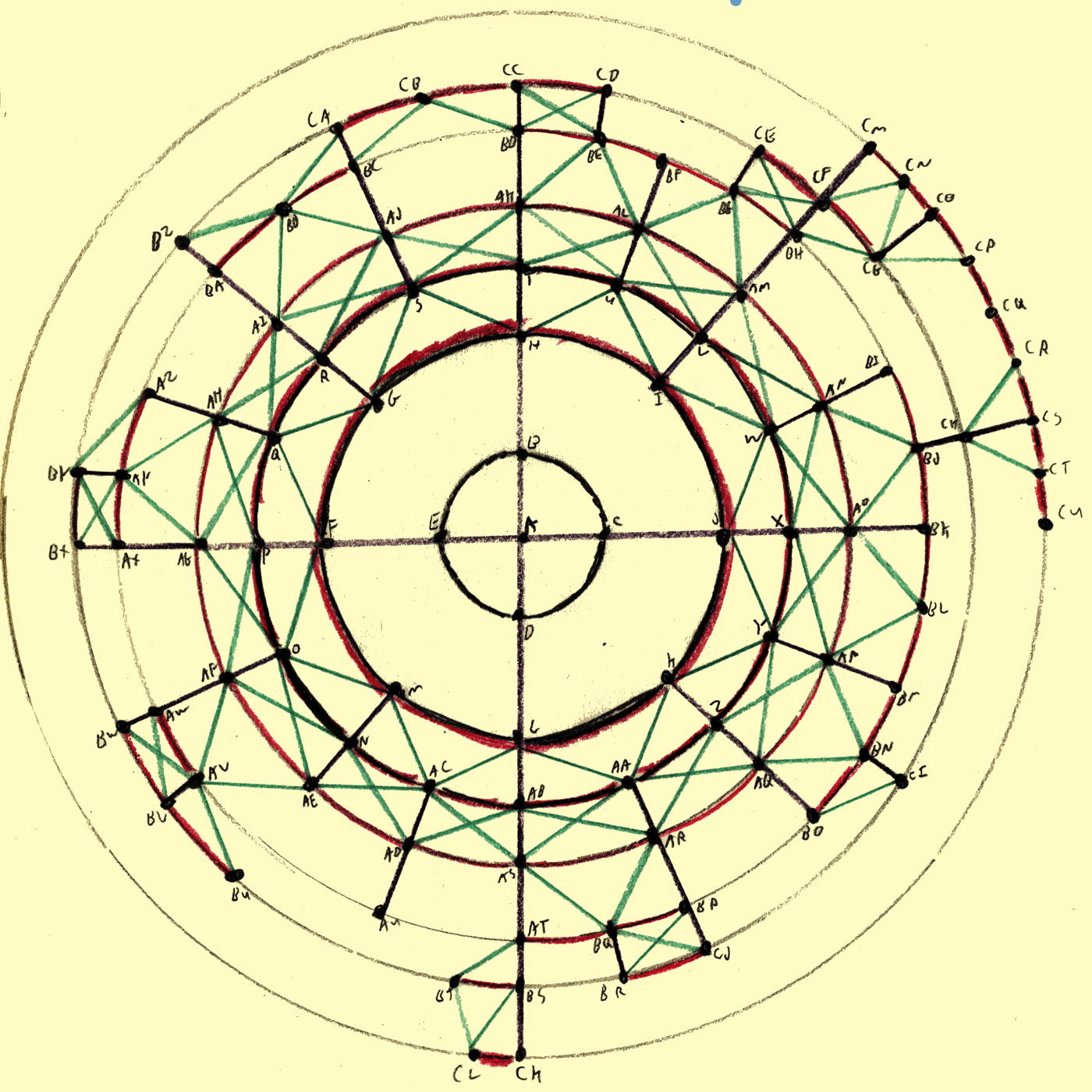 Isle of Mordol Pylon dimensional map: A dimensional map for a pylon, in The Isle of Mordol.; Isle of Mordol; Land of the Lost