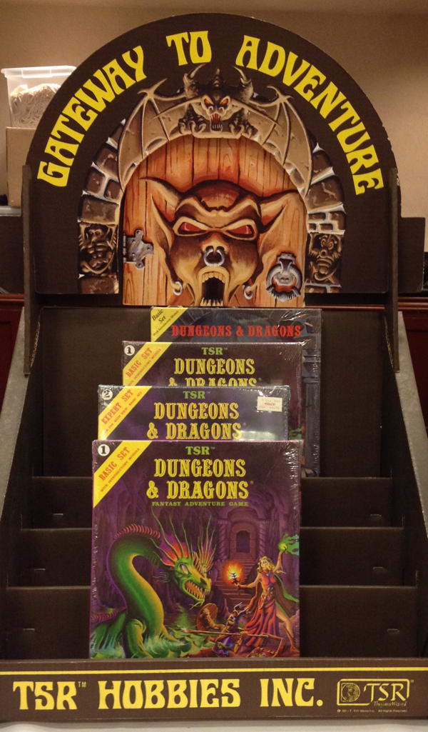 Gateway to Adventure: The old TSR product display at North Texas RPG Con.; Dungeons & Dragons; Dungeons and Dragons; TSR; North Texas RPG Con; NTRPG Con
