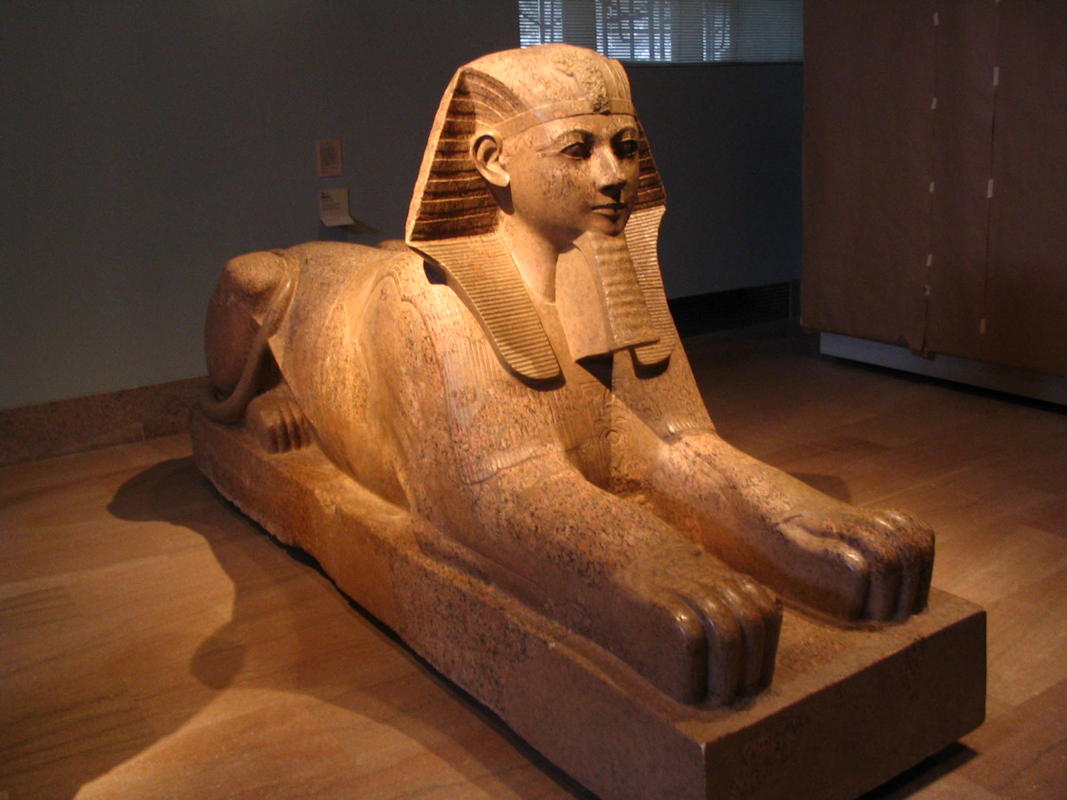 Metropolitan Sphinx: “Sphinx, Metropolitan Museum of Art, NY, 23 October 2004”; creatures; Egypt