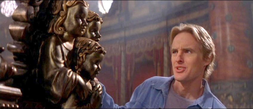 Owen Wilson in The Haunting: Owen Wilson gazes on creepy infants in The Haunting.; haunted houses