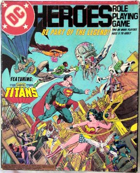 DC Heroes cover: DC Heroes cover on Experience in world-based role-playing games