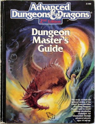 Advanced D&D Second edition DMG cover: Advanced D&D Second edition DMG cover on Rewards and improvement in Dungeons & Dragons