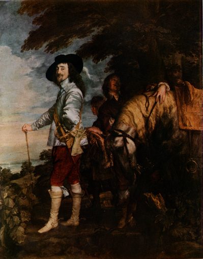 Charles Stuart (Charles I of England): Van Dyck painted this portrait in 1635. It currently held in the Louvre in France.