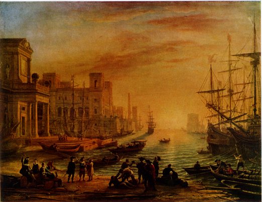 A Seaport at Sunset: “A Seaport at Sunset”, Claude Lorrain’s 1639 painting.; France
