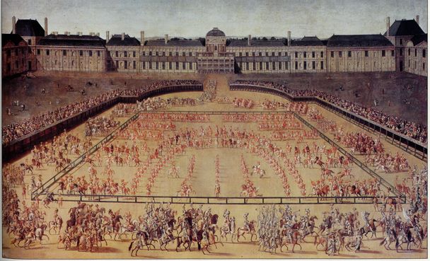 Versailles: Painting of a fête at Versailles.; Versailles