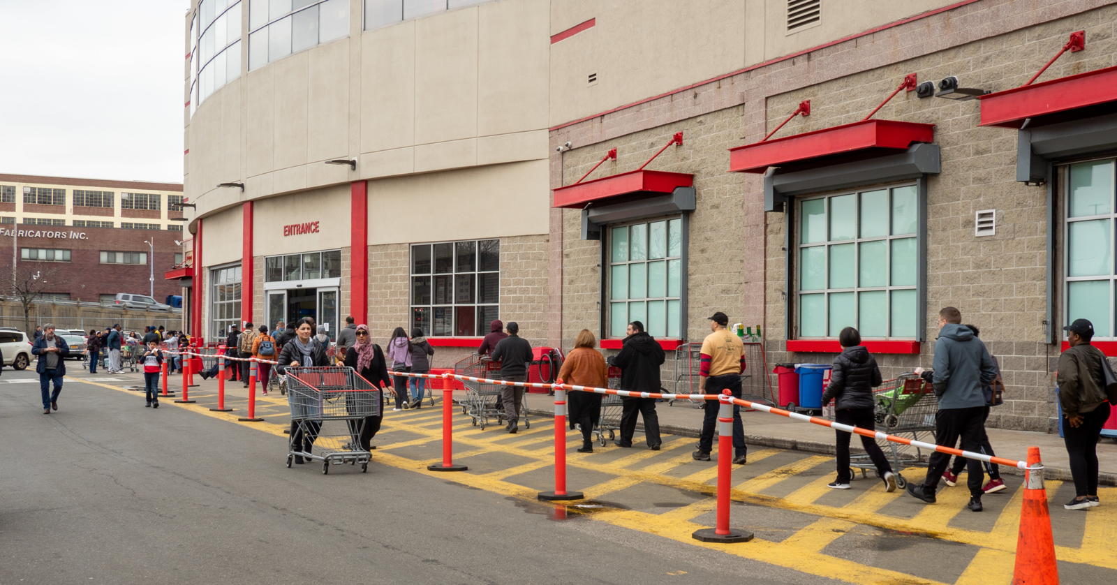 Costco line in Brooklyn