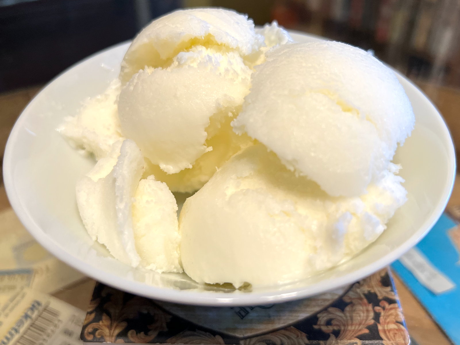 Lemon Cream Sherbet: Lemon Cream Sherbet, from the 1927 Electric Refrigerator Recipes and Menus Specially Prepared for the General Electric Refrigerator.; lemons; sherbet; General Electric