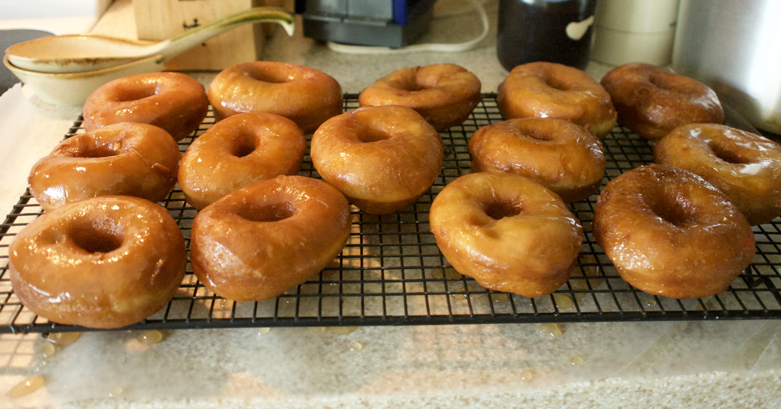 Glazed donuts: Glazed donuts from the Southern Living Holiday Cookbook.; donuts; Southern Living