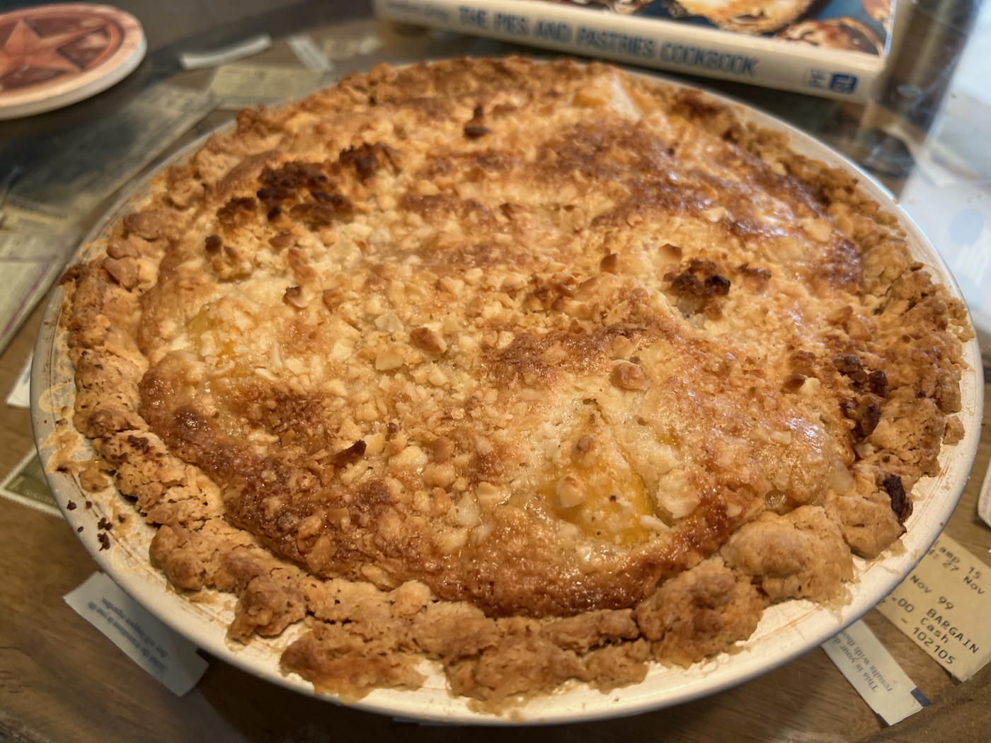 Cream-kist Mango Pie: Mrs. Jack Bether’s cream-kist peach pie from the 1972 Southern Living Pies and Pastries Cookbook.; Southern Living; pie; mangos