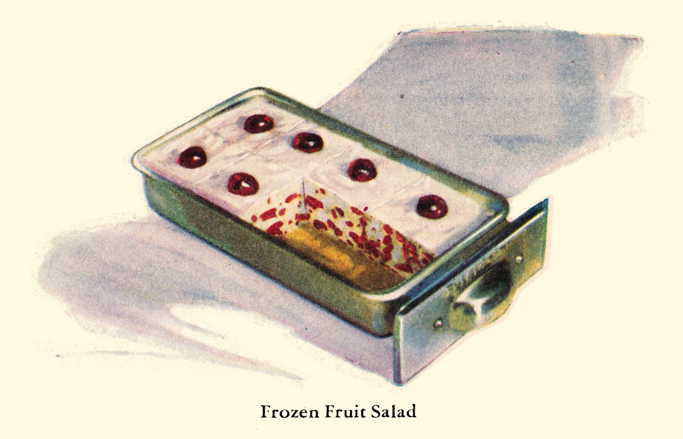Frigidaire refrigerator tray: A vintage refrigerator tray for a Frigidaire. From the 1928 Frigidaire Recipes.; refrigerators; Frigidaire
