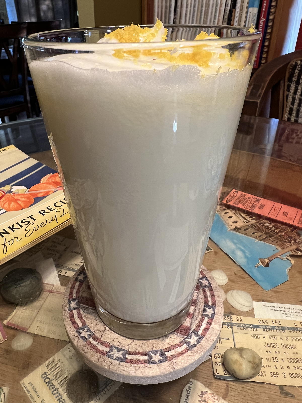 Lemon Eggnog: Lemon Egg-Nog from the 1935 Sunkist Recipes for Every Day.; lemons; egg nog; eggnog; Sunkist