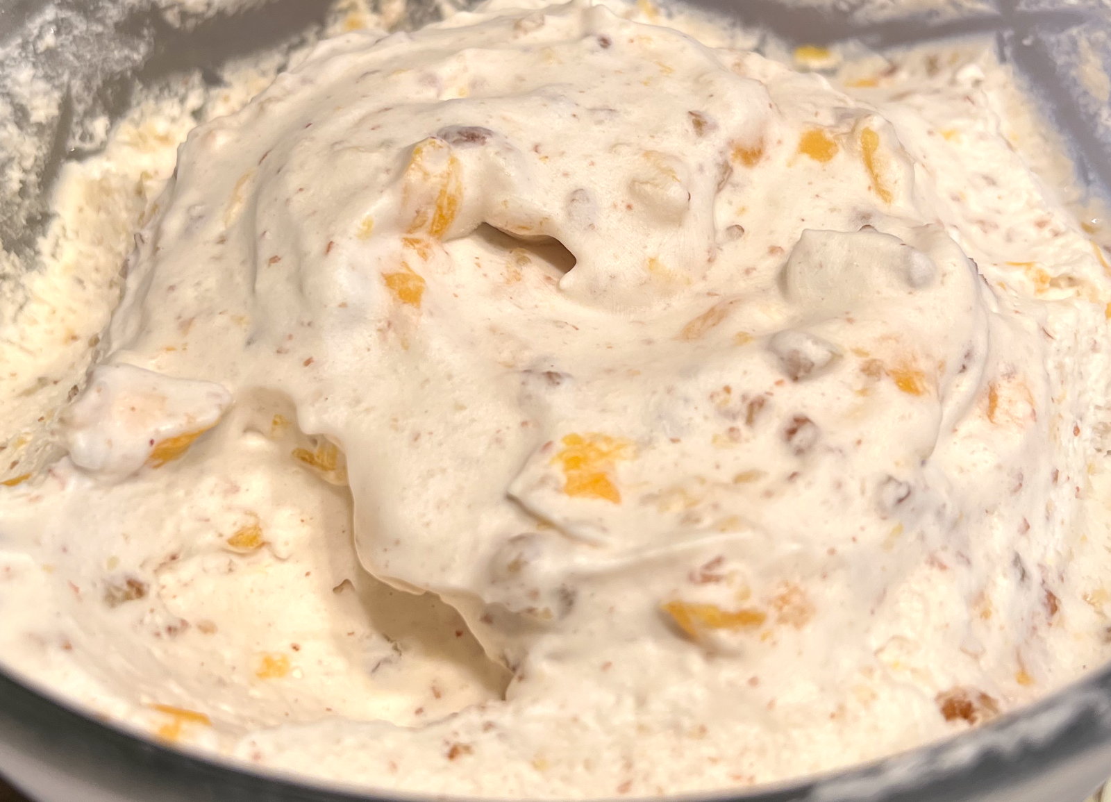 Peach and pecan parfait