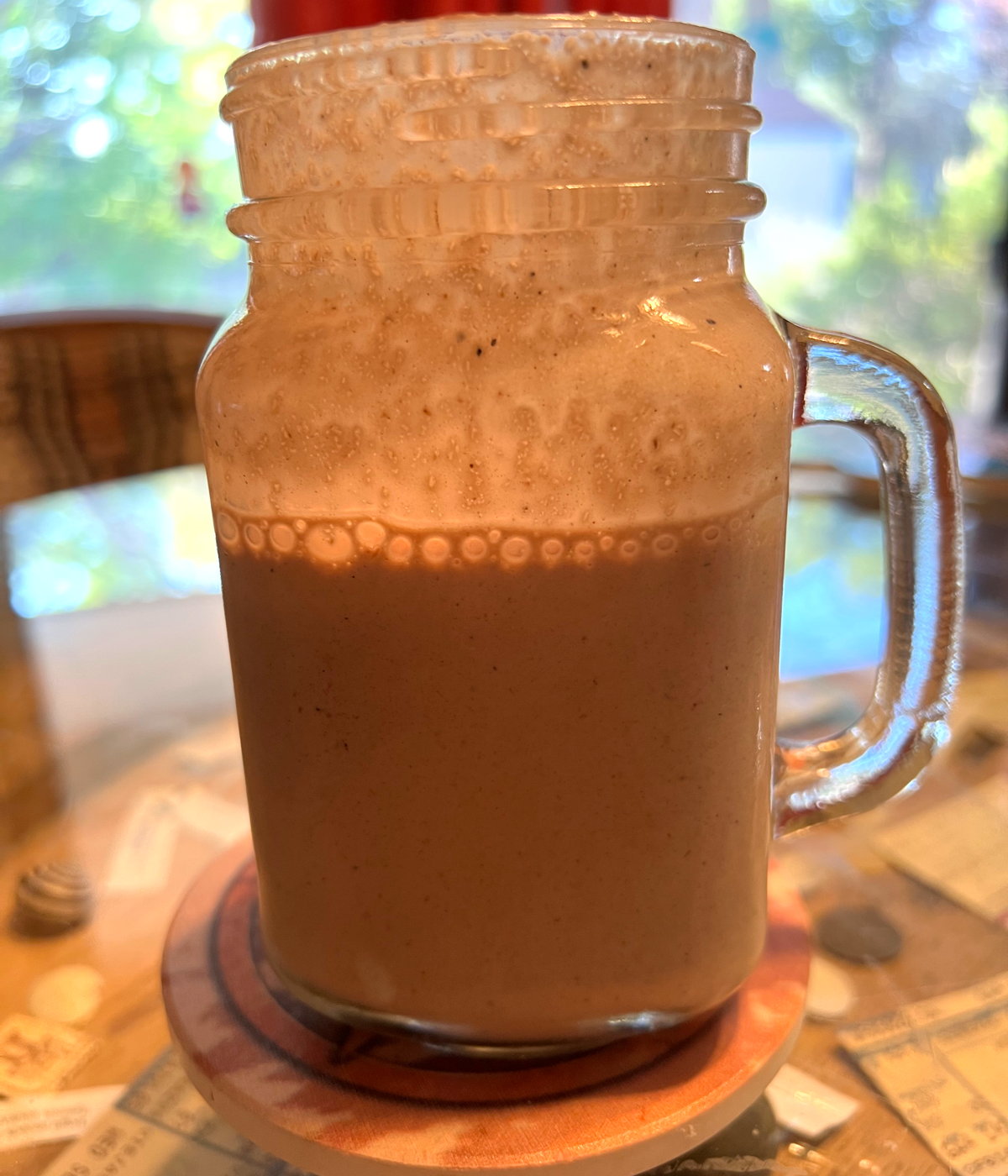 Cocoa-cardamom lassi