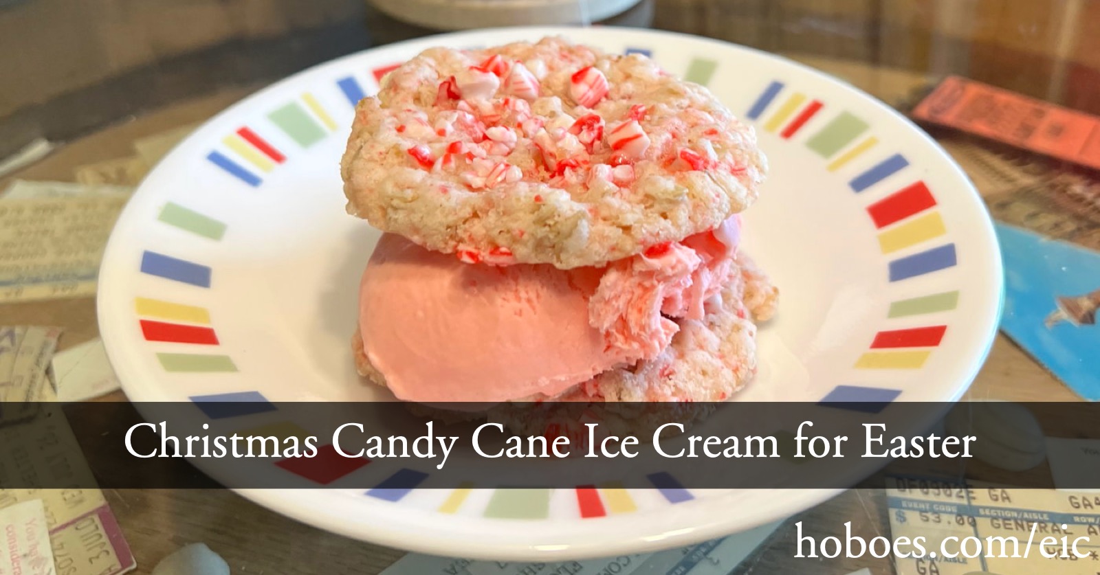 Christmas Candy Cane Ice Cream for Easter (social media)