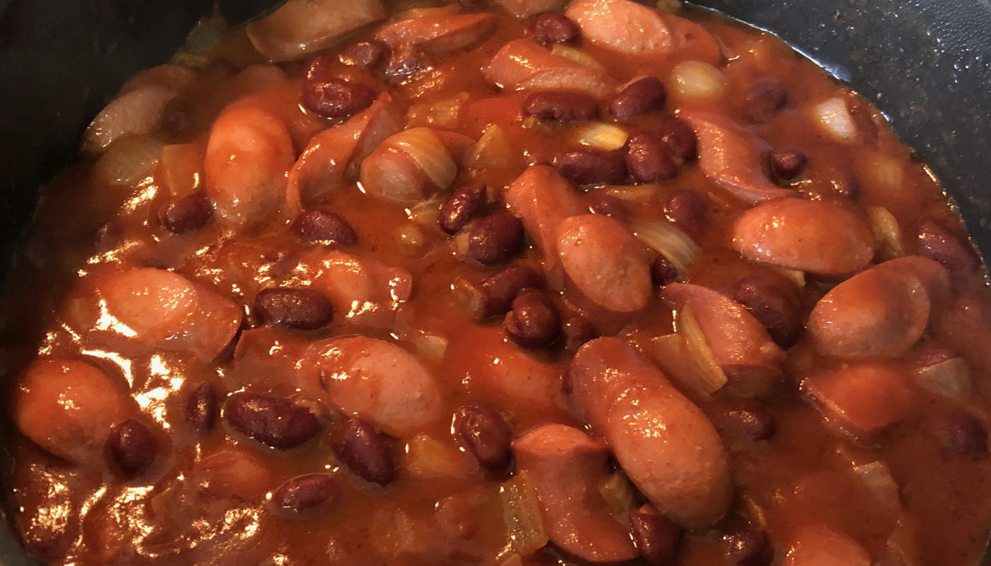 Barbecued Franks and Beans