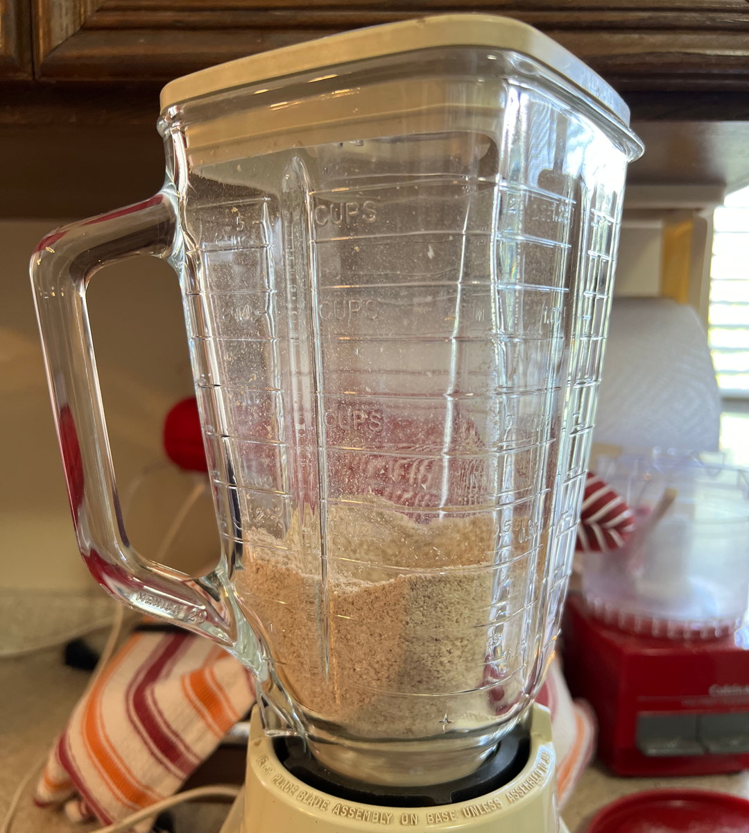 Grinding Flour in a blender