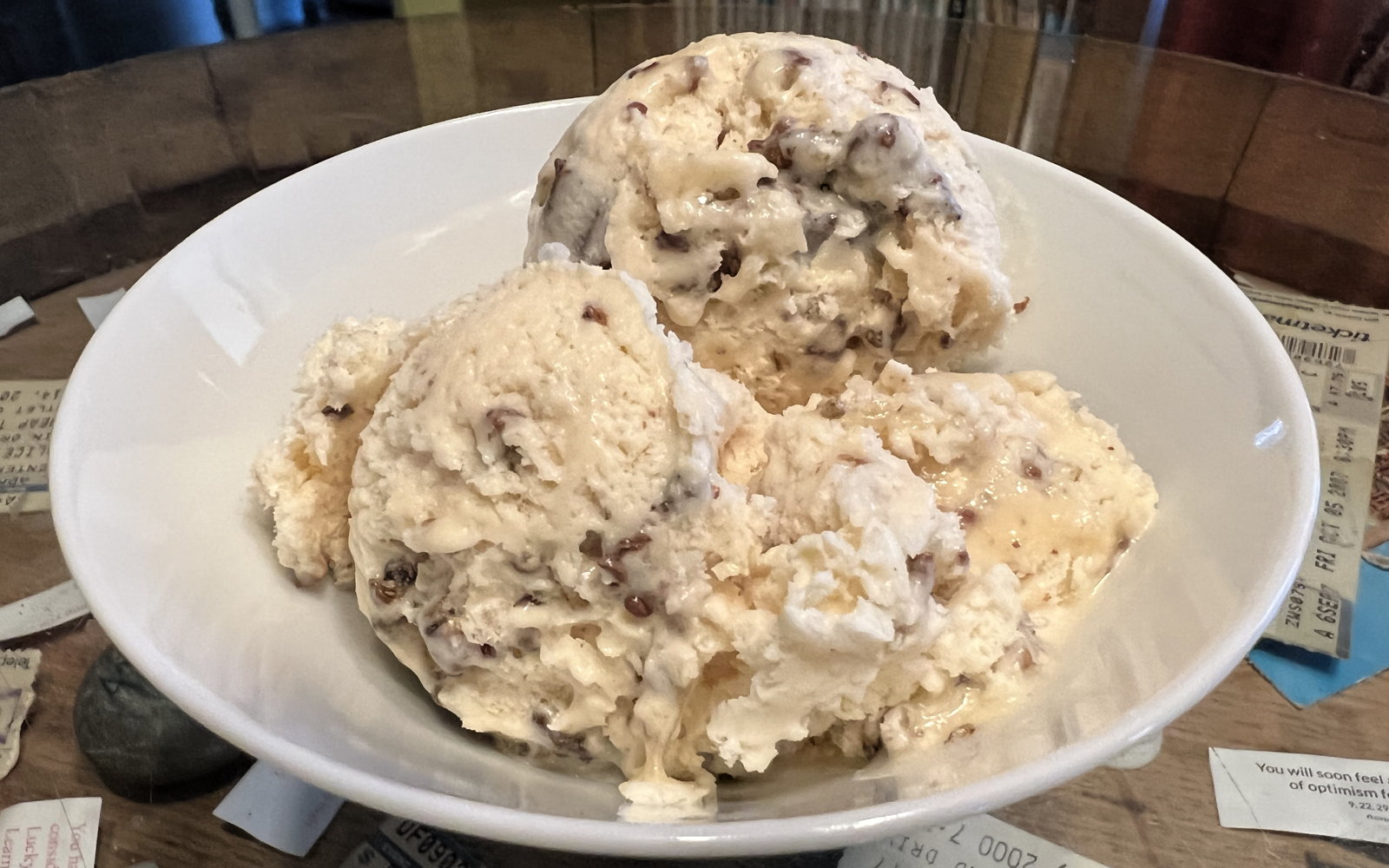 Aniseed brittle ice cream