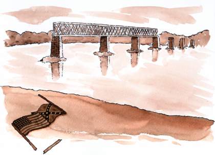 Broken Bridges (Triska): Broken bridges and old flags.; It Isn’t Murder If They’re Yankees