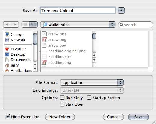 Save Application AppleScript: Save Application AppleScript on Using AppleScript with GraphicConverter