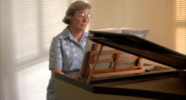 Something Wild Harpsichord: Dana Preu playing the harpsichord.; movie; harpsichord