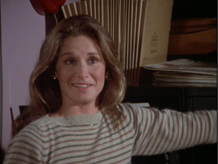 An unlikely date: Laura Holt after Remington Steele asks her out for a date.