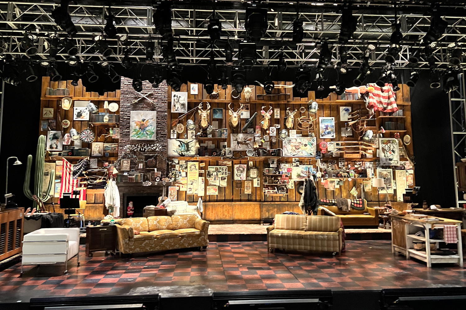 Hunter S. Thompson musical set: The set of the Hunter S. Thompson musical at the La Jolla Playhouse, October 3, 2023.; Hunter S. Thompson; musicals; La Jolla Playhouse