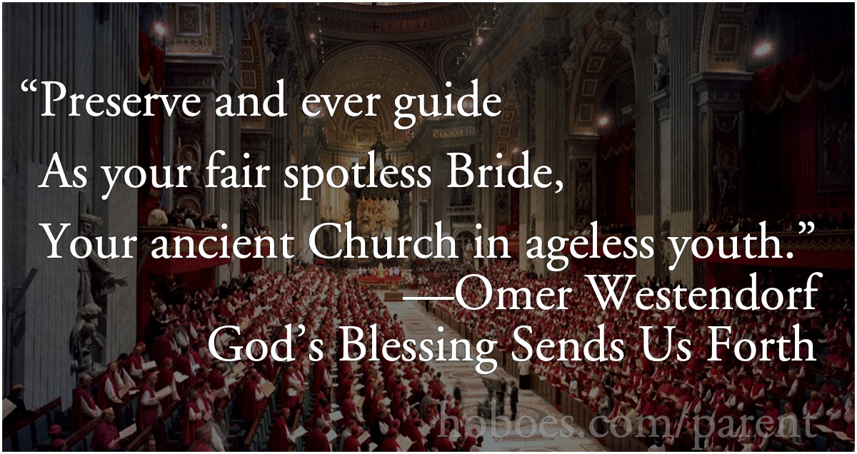 Vatican II Spotless Bride: Jean Greif’s “Spotless Bride” lyrics over Vatican II.; Hymns; Vatican II