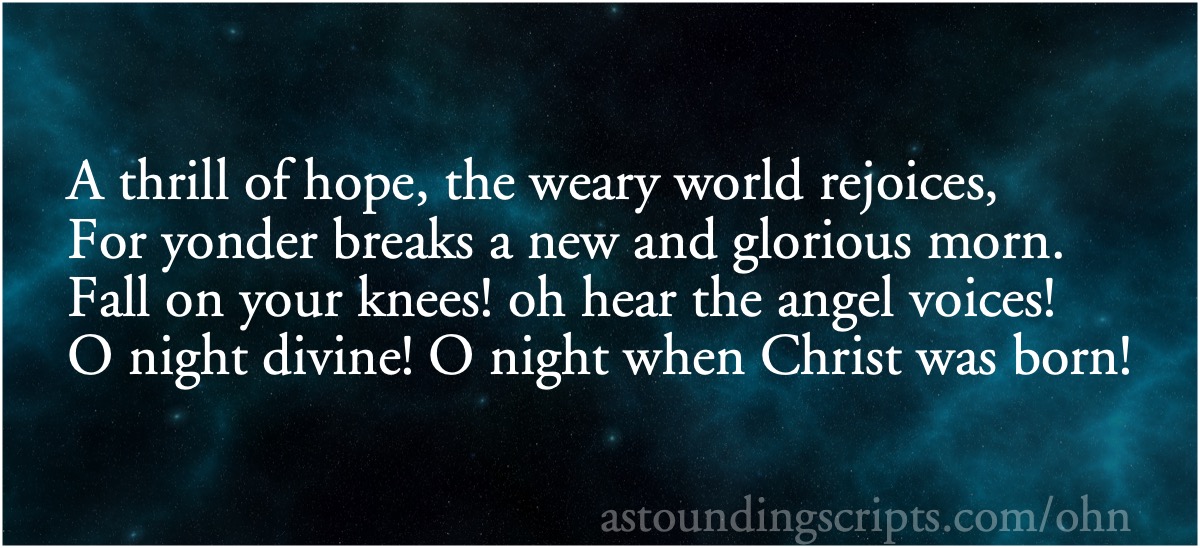 Weary Skybox: “The weary world rejoices” over a starfield.; Christmas music; Christmas carols; Hymns; honorary blog post; honorary-post; Hymns; Christmas music; Christmas carols; France; slavery; John Sullivan Dwight