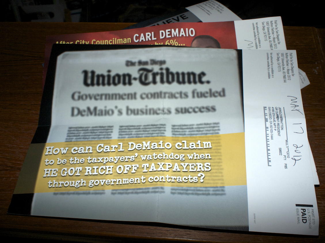 Fletcher’s Misdirection: Fletcher takes something good—Carl DeMaio showing governments how to lower taxes and provide better services—and tries to say it’s bad.; Election 2012; Carl DeMaio; Nathan Fletcher
