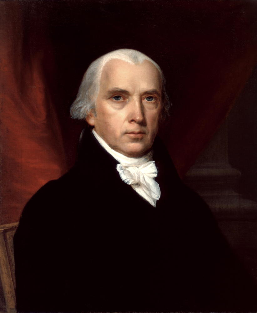 James Madison: John Vanderlyn’s portrait of James Madison, fourth President of the United States.; presidents; James Madison