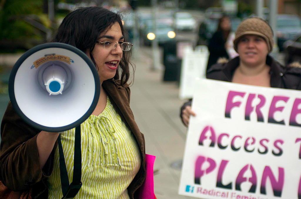 Radical Feminists protest life