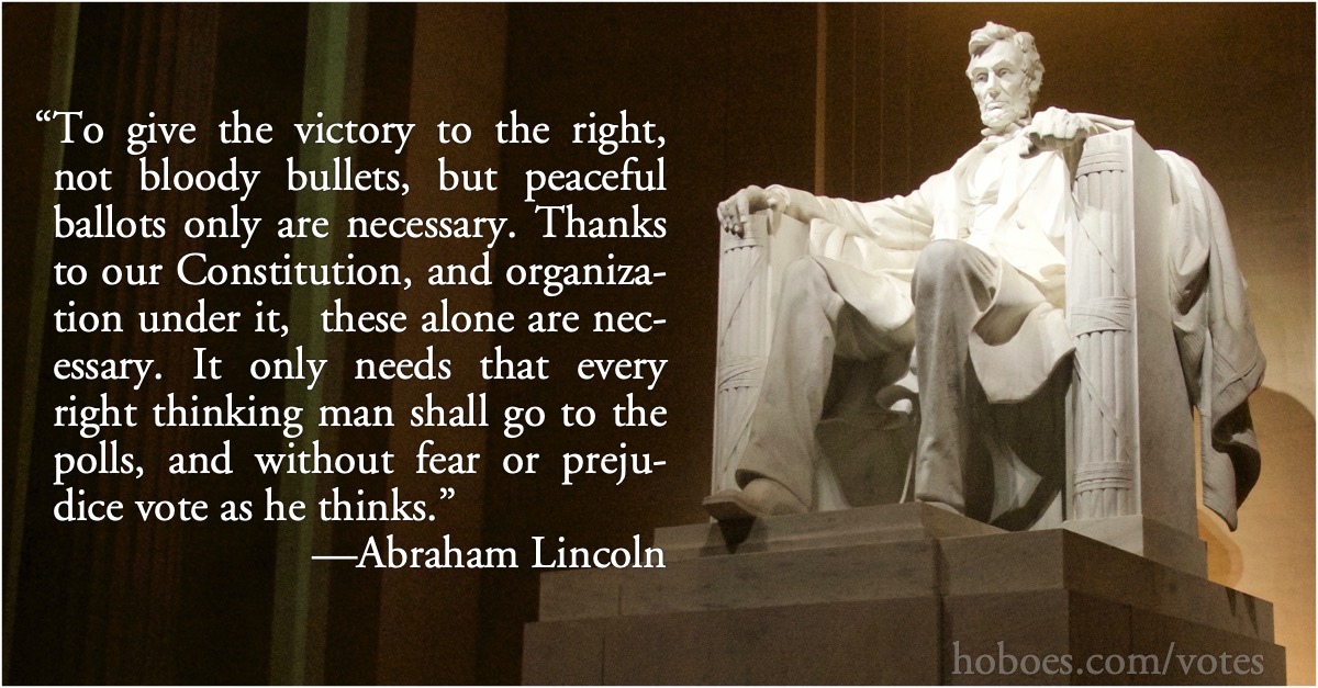 Abraham Lincoln’s peaceful ballots