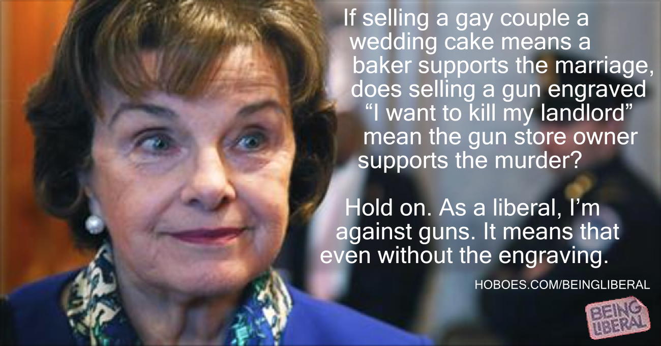 Christian bakers and guns: If selling a gay couple a wedding cake means a “christian” baker participated in their marriage, does selling a gun to a murderer mean a “christian” gun store owner participated in murder?; gun control; the left; left-wing; gay marriage; same-sex marriage
