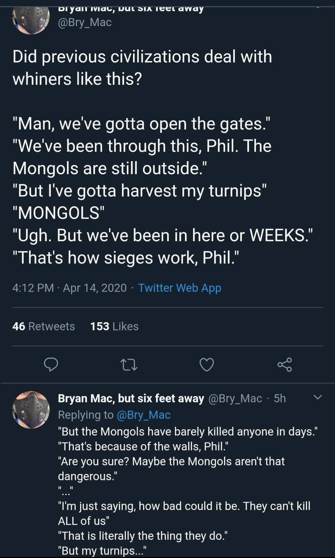 Mongols and Turnips