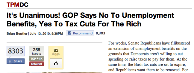 Tax cuts for the rich: Tax cuts for the rich—like me.; taxes