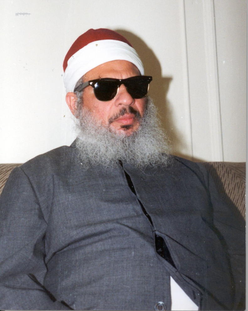 Sheik Omar Abdel-Rahman: “United States v. Zacarias Moussaoui Criminal No. 01-455-A Prosecution Trial Exhibits Exhibit Number AQ00108 Description -Photo of Omar Abdel Rahman.”; terrorism