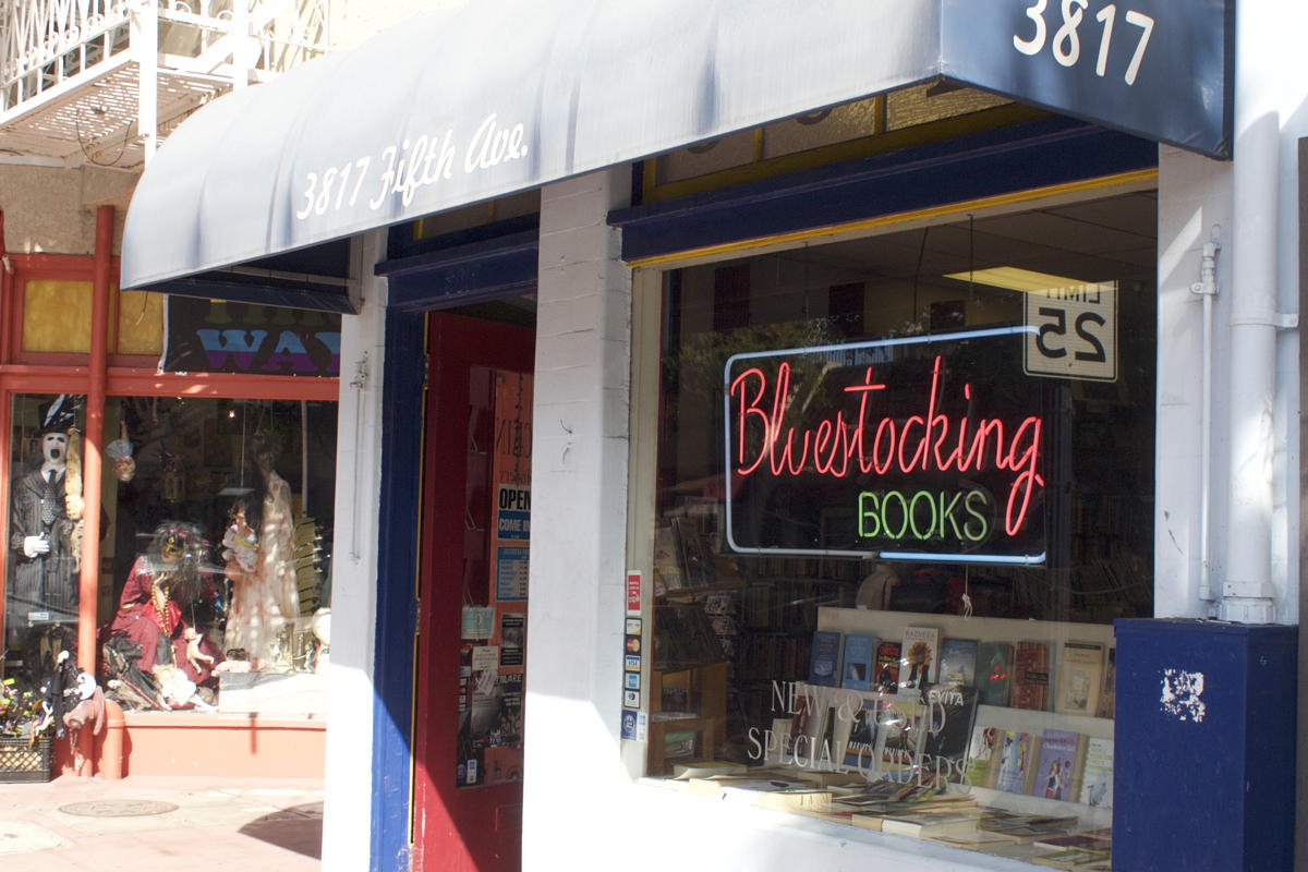 Bluestocking Books: Bluestocking Books storefront in Hillcrest, San Diego, California.; San Diego; Hillcrest; bookstores