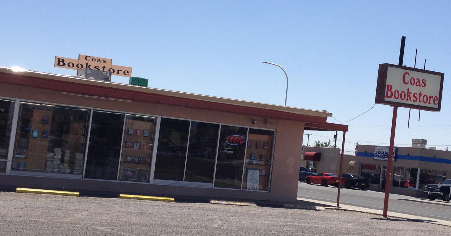 Coas Books, Solano: The Solano storefront of Coas Books in Las Cruces, New Mexico.; New Mexico; bookstores