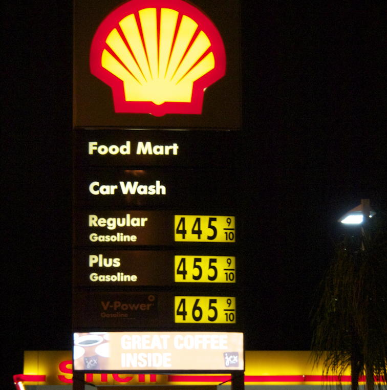 Gas prices May 2 2012