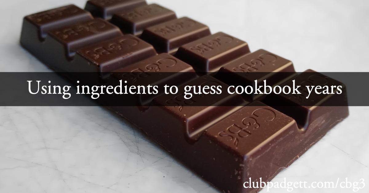 Using ingredients to date cookbooks sharing image