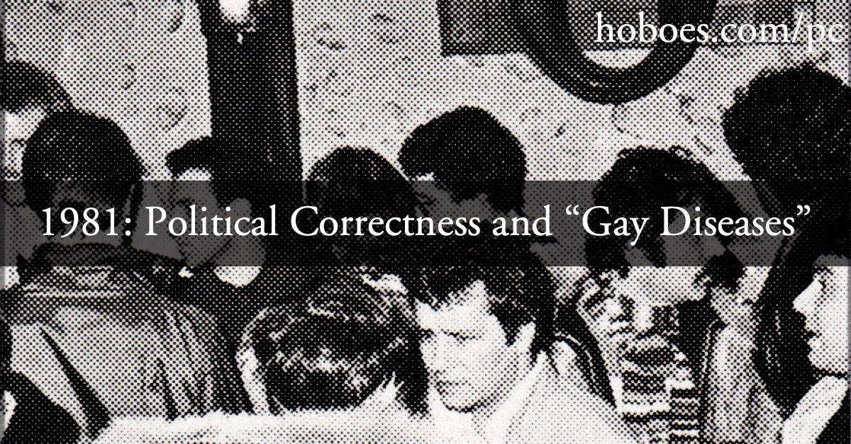 Political Correctness and Gay Diseases sharer
