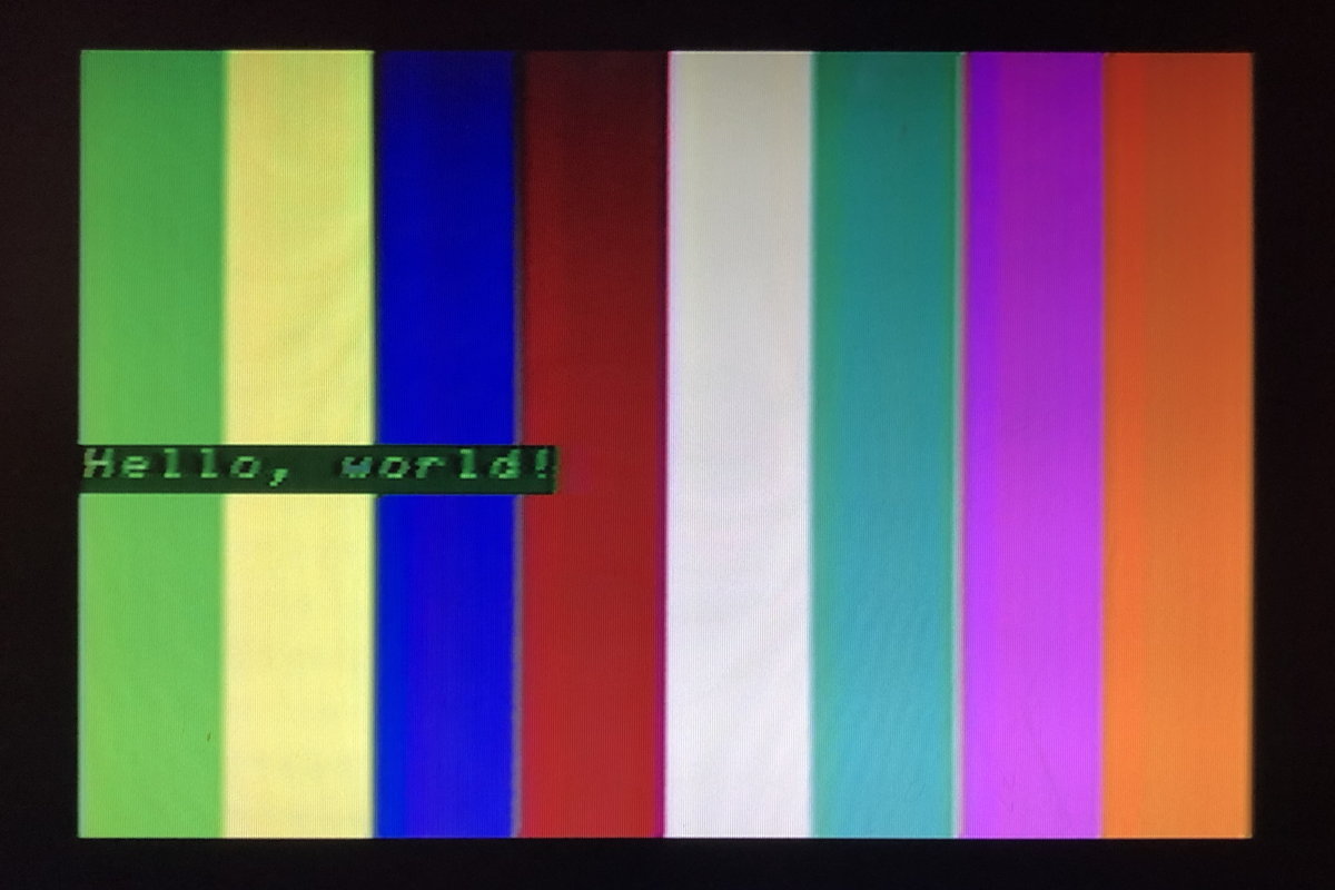 Hello, World color bars