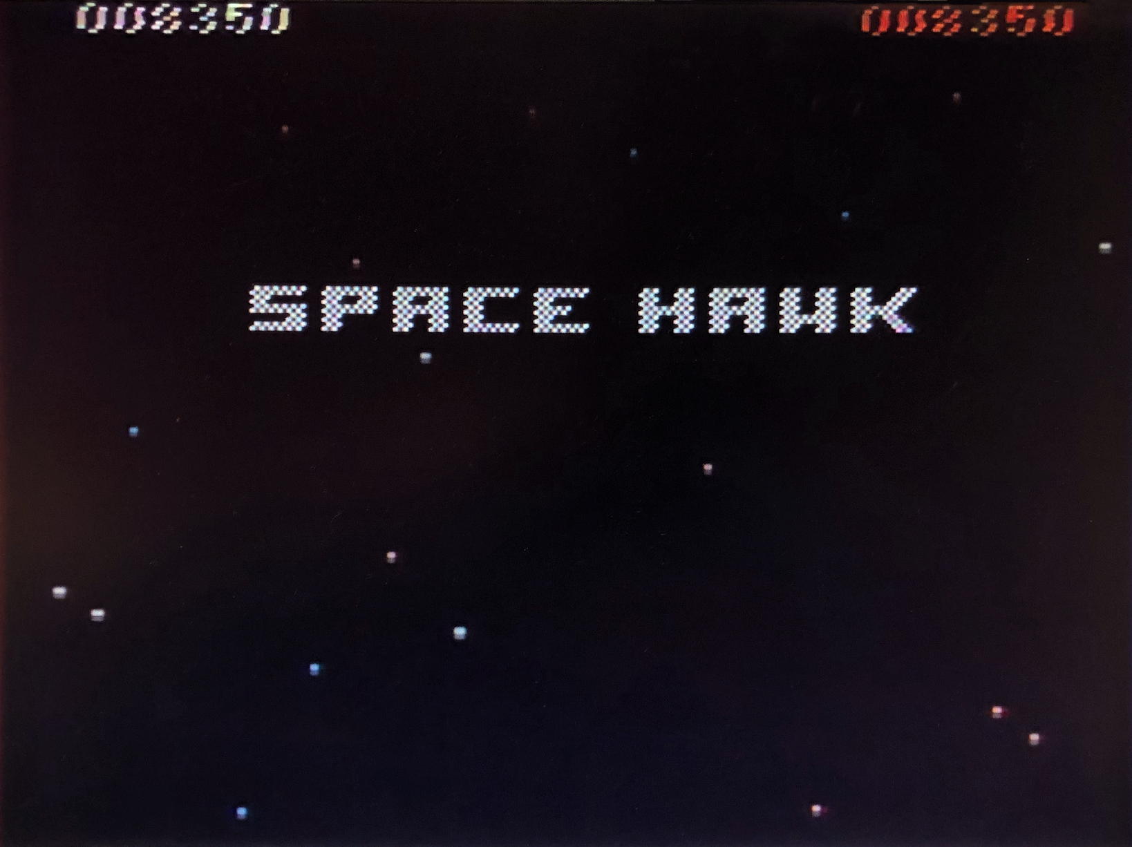 Space Hawk: Screenshot of Rodger Smith’s Space Hawk game from Hot CoCo, February, 1985.; Color Computer; CoCo, TRS-80 Color Computer; retro computer games; 8-bit computer games; Hot CoCo