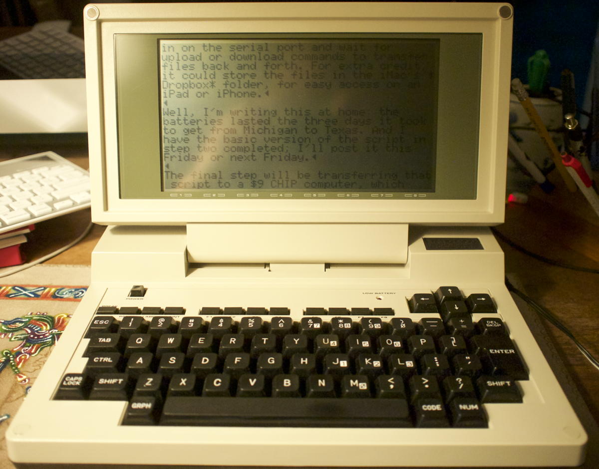 Tandy Model 200: The Tandy Model 200 laptop computer from 1984.; TRS-80; computer history