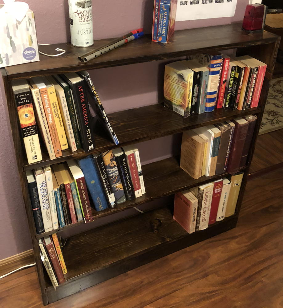 Study writing bookshelf: A new bookshelf for the study.; carpentry; bookshelves