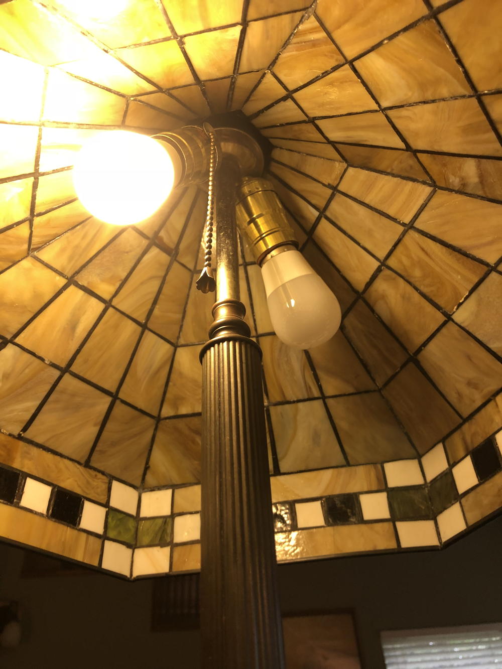 Bulbs inside lampshade