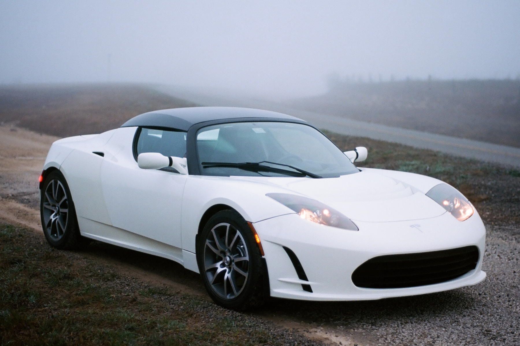 White Tesla Roadster